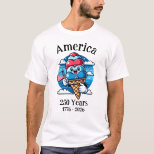 Camiseta Helado Patriótico 250 Años Adulto