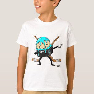 Camiseta Helado que gotea puck de hockey Dabbing niños jóve