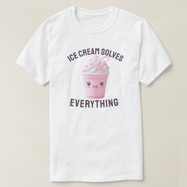 Camiseta Helado resuelve todo (Diseño del anverso)