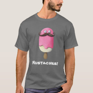 Camiseta Helado rosado con los bigotes