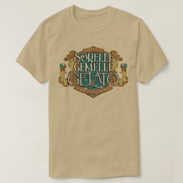 Camiseta Helado Sorelle Gemelle Gelato 1954 (Diseño del anverso)