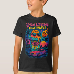 Camiseta Helado Vice ola de calor retro hielo de miami crem