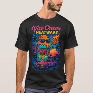 Camiseta Helado Vice ola de calor retro miami helado florid