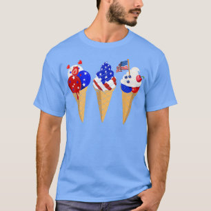 Camiseta Helados Bandera Estadounidense Feliz 4 De Julio Du