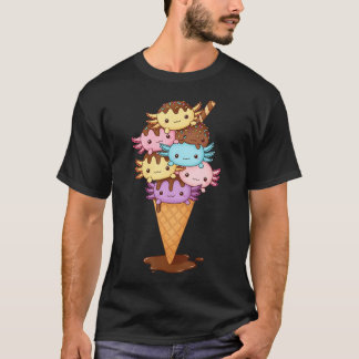Camiseta Helados de Ajolotes Divertido Ajolote Para Niño