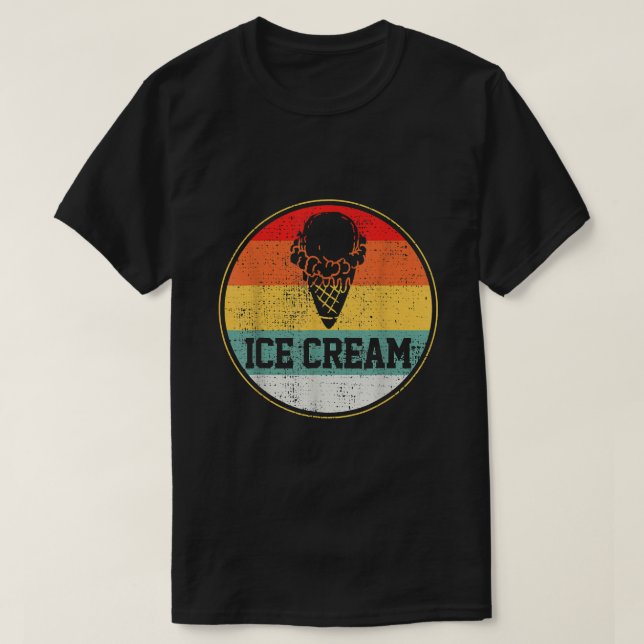 Camiseta Helados Retro Vintage Tratamientos De Verano Cone  (Diseño del anverso)