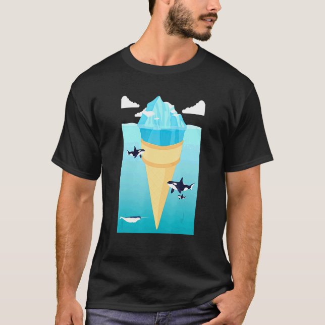 Camiseta Helados Surrealistas Helados Iceberg Helado (Anverso)