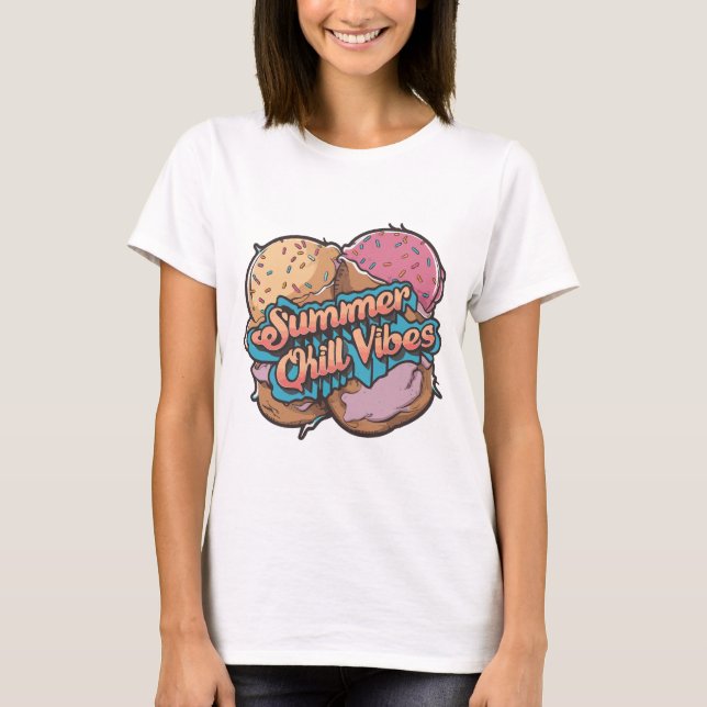 Camiseta Helados Verano Chill Vibes (Anverso)