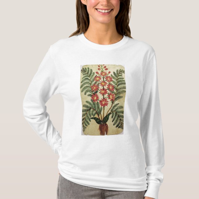 Camiseta Helecho con las flores rojas y amarillas (Anverso)