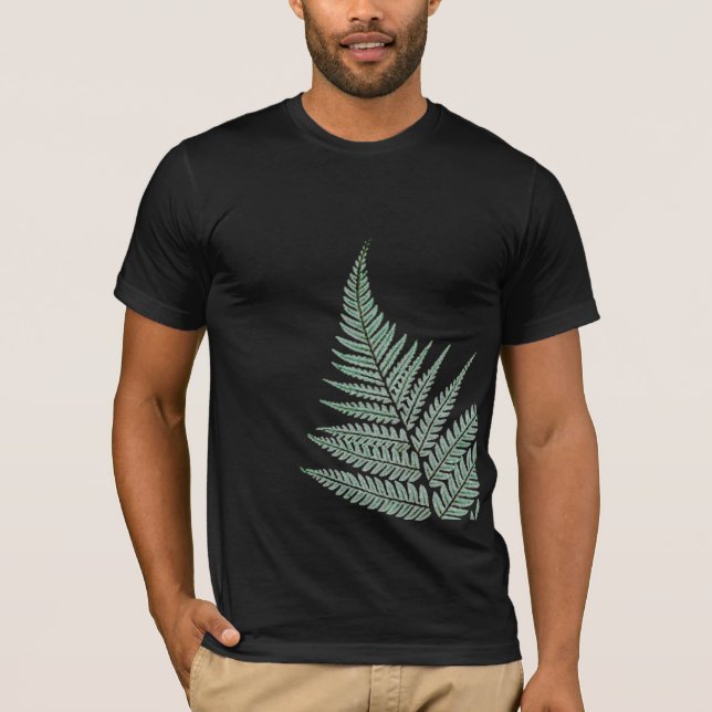 Camiseta Helecho de plata de NZ, verde oscuro (Anverso)