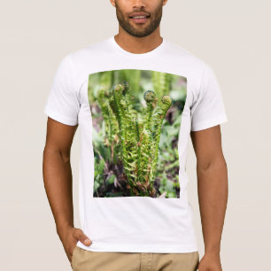 Camiseta Helecho joven despertando en el jardín