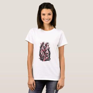 Camiseta Helecho Yin Yang de Émber Carmesí