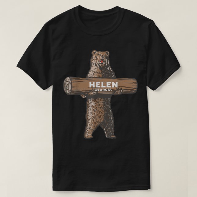 Camiseta Helen Georgia GA Growling Bear Vacation Souvenir  (Diseño del anverso)