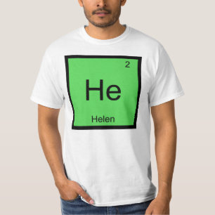 Camiseta Helen Nombre Elemento Químico Tabla Periódica