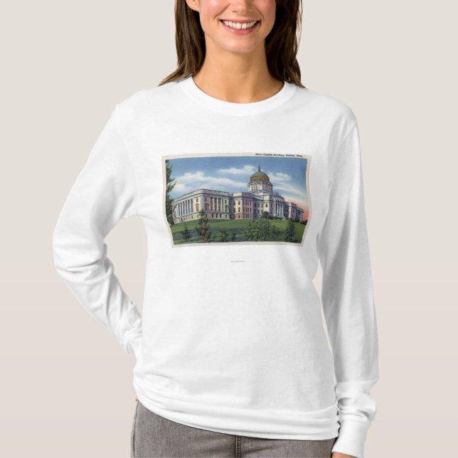 Camiseta Helena, Montana - opinión del edificio del (Anverso)