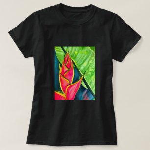 Camiseta Helicóponia acuática flor tropical