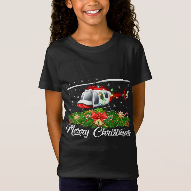 Camiseta Helicopter Lover Coincidiendo con Santa Hat Helico (Anverso)