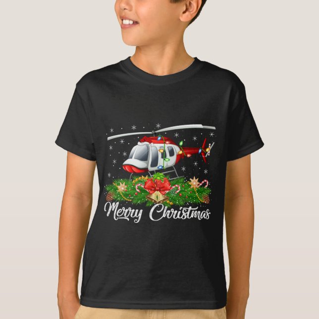 Camiseta Helicopter Lover Coincidiendo con Santa Hat Helico (Anverso)