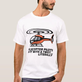 Camiseta Helicopter Pilot Twist Rotor Vector T-Shirt Design