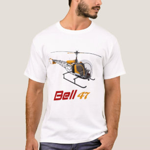 Camiseta Helicóptero Bell 47, campana 47g, campana 47