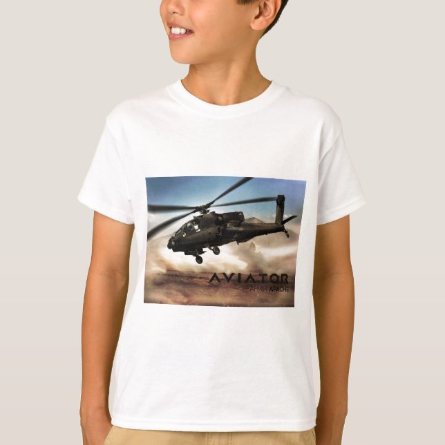 Camiseta Helicóptero de AH-64 Apache (Anverso)