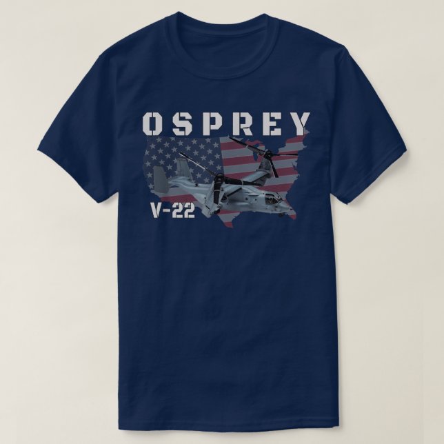 Camiseta Helicóptero de aviación militar V22 Osprey Tiltrot (Diseño del anverso)