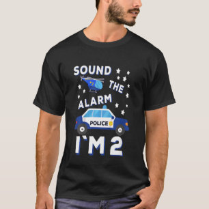 Camiseta Helicóptero de la policía de niños suena la alarma