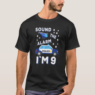 Camiseta Helicóptero de la policía sonó la alarma, soy 9 po