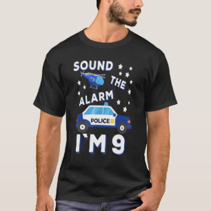 Camiseta Helicóptero de la policía sonó la alarma, soy 9 po