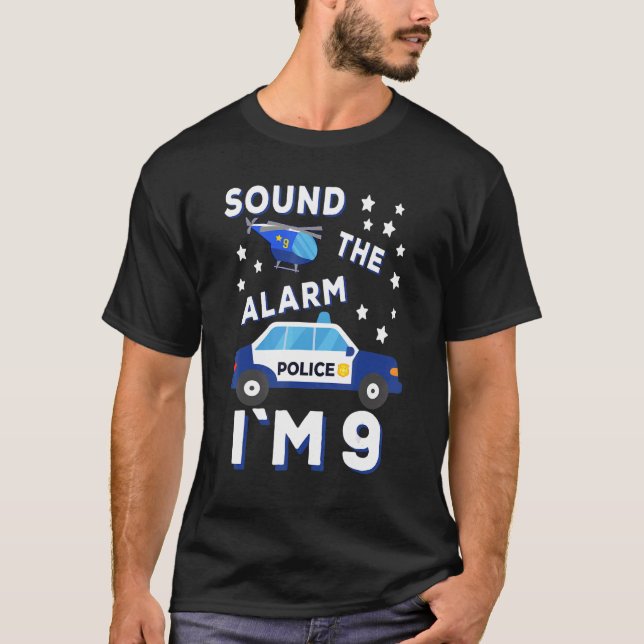 Camiseta Helicóptero de la policía sonó la alarma, soy 9 po (Anverso)
