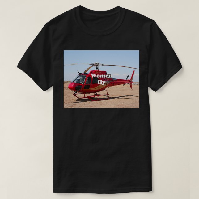 Camiseta Helicóptero de mujeres volantes (Diseño del anverso)