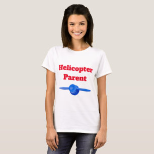 Camiseta Helicóptero divertidísimo padre padre rojo azul 4C