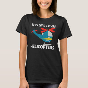 Camiseta Helicóptero Guay Para Chicas De Mom Aircraft Pi