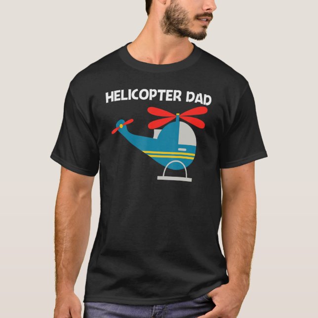 Camiseta Helicóptero Guay Para Hombres Papá Aeronave Pilo D (Anverso)