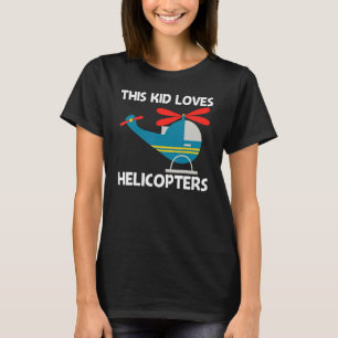 Camiseta Helicóptero Guay Para Niños Aviones De Aviación Pa