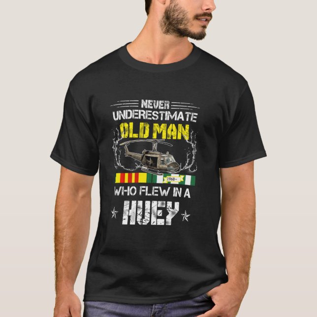 Camiseta Helicóptero Huey del Veterano de Vietnam (Anverso)