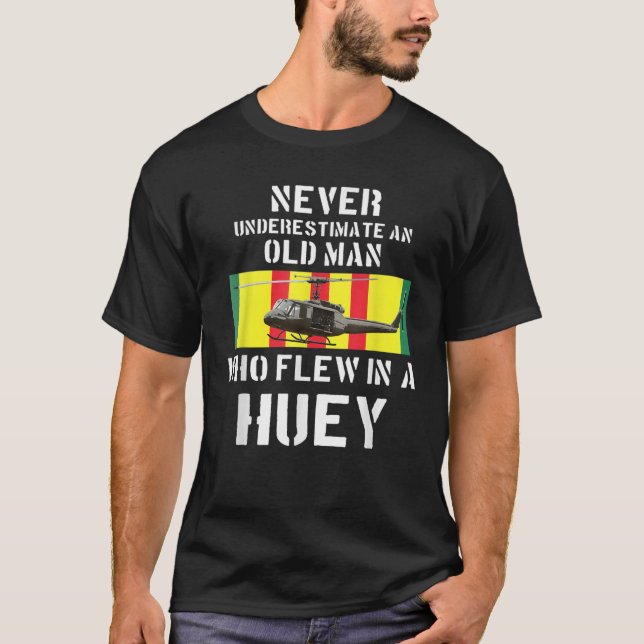 Camiseta Helicóptero Huey del veterano de Vietnam Uh-1  (Anverso)