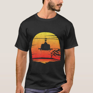 Camiseta Helicóptero Huey Retro estilo cosecha Vietnam Ch