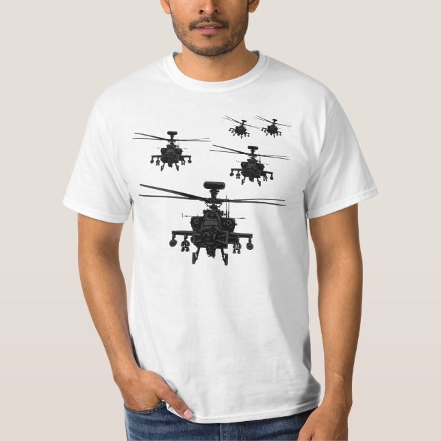Camiseta Helicóptero impresionante de Apache (Anverso)