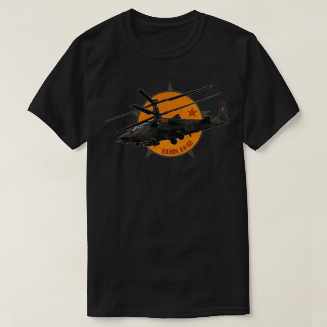 Camiseta Helicóptero militar Kamov Ka52 (Diseño del anverso)