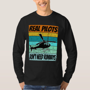 Camiseta Helicóptero Para Hombres Mujeres Pilotos Reales N