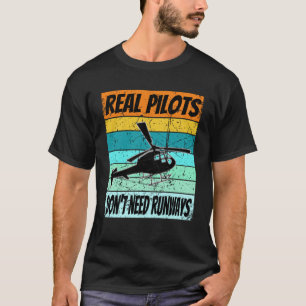 Camiseta Helicóptero Para Hombres Mujeres Pilotos Reales No