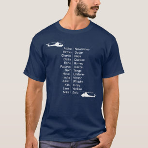 Camiseta Helicóptero Piloto de helicópteros fonéticos