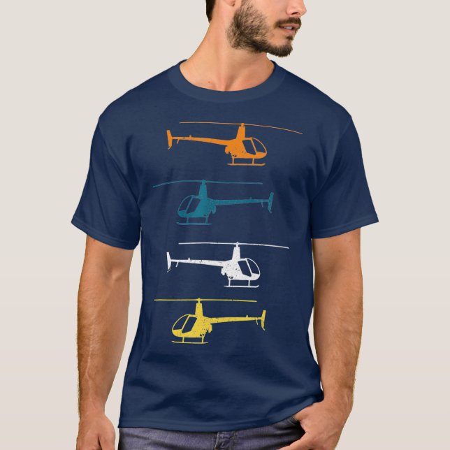 Camiseta Helicóptero R22 Helicópteros voladores Arte (Anverso)