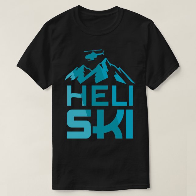 Camiseta Heliski HeliEsquí Heliski Esquiar Extremo (Diseño del anverso)
