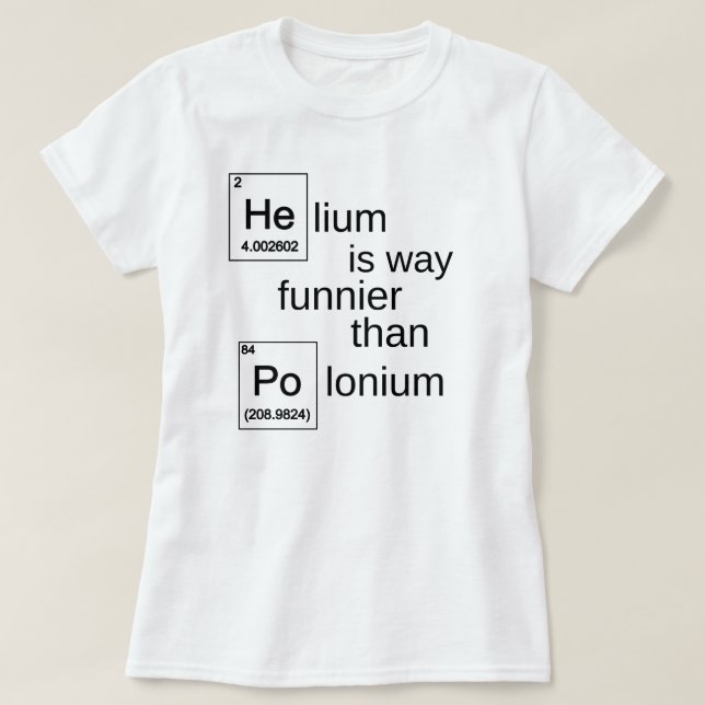 Camiseta Helium>Polonium (Diseño del anverso)