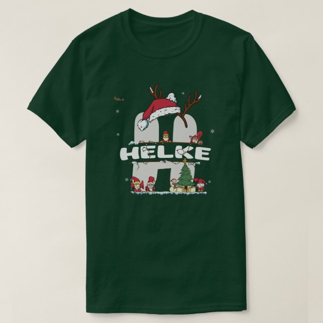 Camiseta Helke Navidades w Helke Name para divertidas navid (Diseño del anverso)