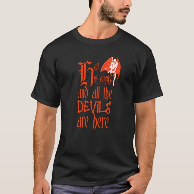 Camiseta Hell Is Empty And All The Devils Are Here Red Text (Anverso)