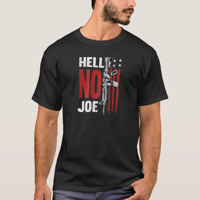 Camiseta Hell No Joe Tee Gun ( On Back) Raglan (Anverso)