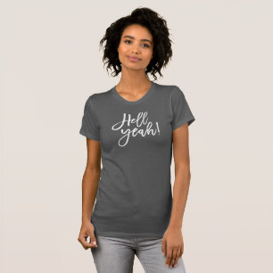 Camiseta HELL SÍ SÍ simple blanco mínimo guión moda diverti